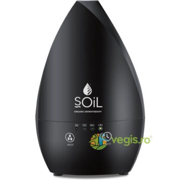 Difuzor Negru de Aromaterapie Ultrasonic cu Lampa Led