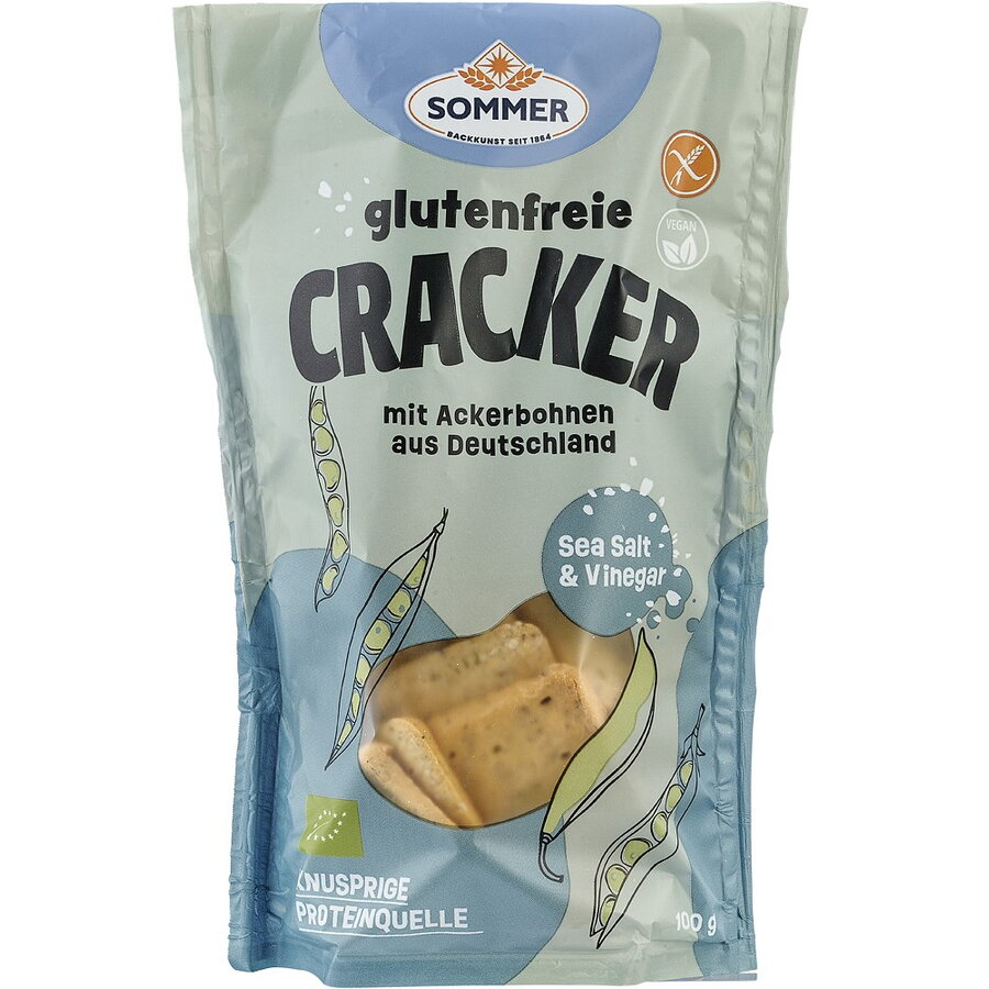 Crackers cu Fasole si Sare de Mare fara Gluten Ecologici/Bio 100g