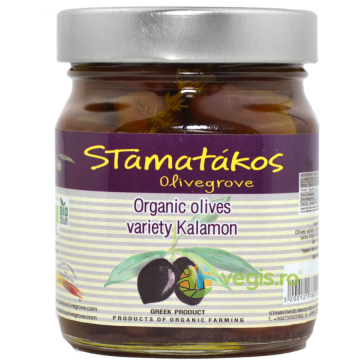Masline Kalamata cu Continut Redus de Sare Ecologic/Bio 290g