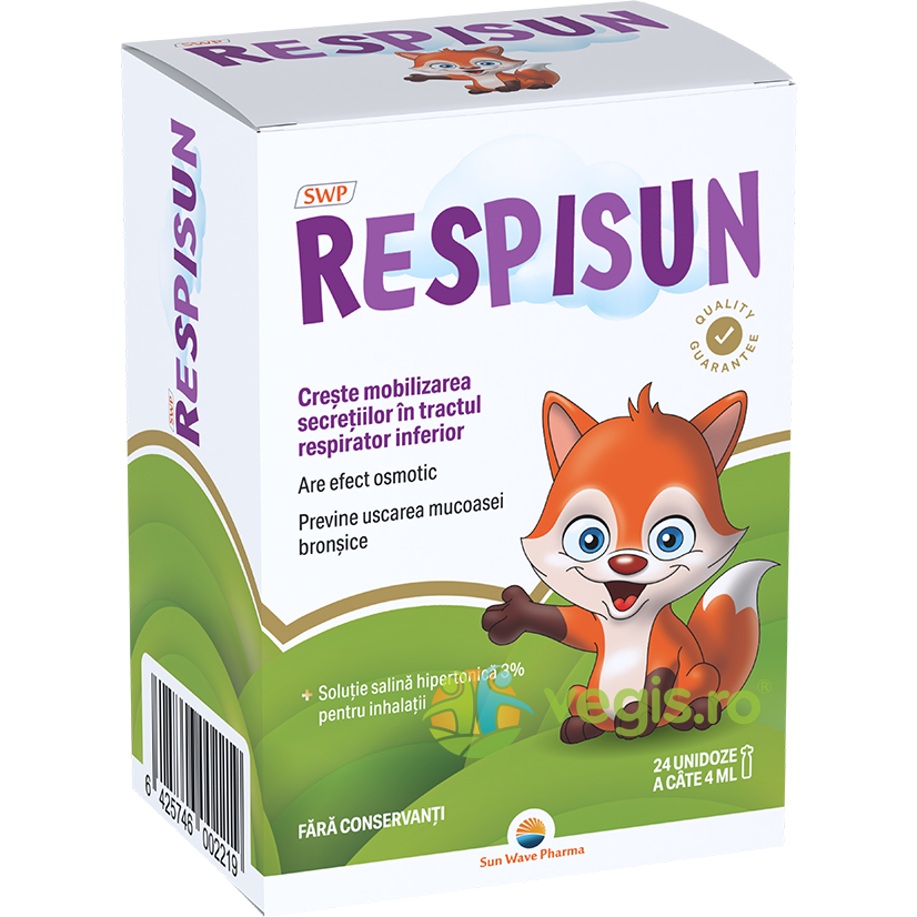 Respisun Solutie Salina Hipertonica 3% pentru Inhalatii 24dz x 4ml