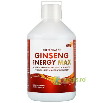 Ginseng Energy 2000mg - Ginseng Siberian, Panax Ginseng, Ghimbir si Vitamine pentru  Energie si Vitalitate 500ml