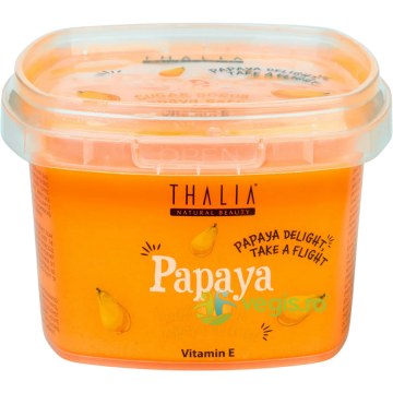 Scrub pentru Corp pe Baza de Zahar cu Extract de Papaya + Vitamina E Papaya Delight Take a Flight 300g
