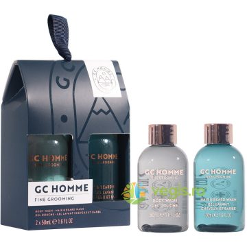 Set Cadou Mini Duo GC Homme Fine Grooming Gel de Dus 50ml + Sampon pentru Par si Barba 50ml