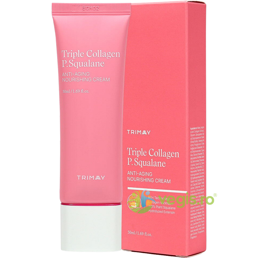 Crema Anti-Aging Hranitoare pentru Fata Triple Collagen P.Squalane 50ml