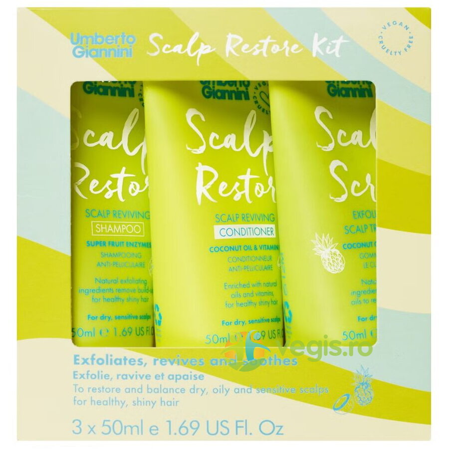 Set Antimatreata Travel Size Scalp Restore Kit 3x50ml