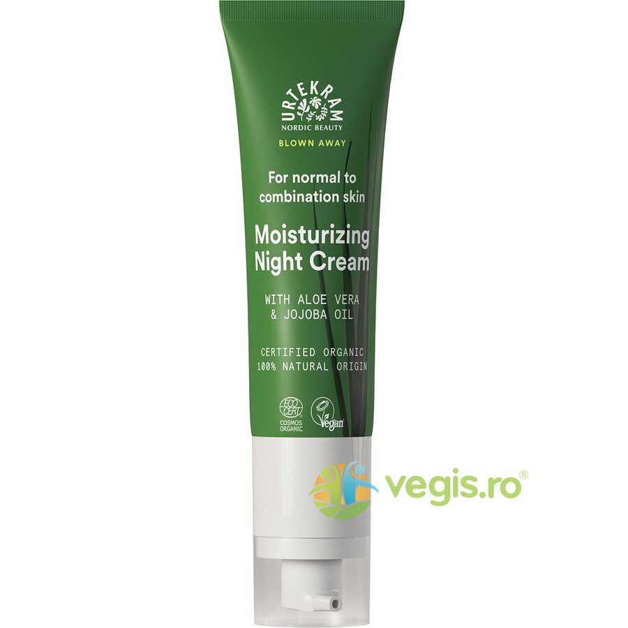 Crema Racoritoare de Noapte pentru Piele Normala si Mixta cu Aloe Vera si Ulei de Jojoba Bio 50ml