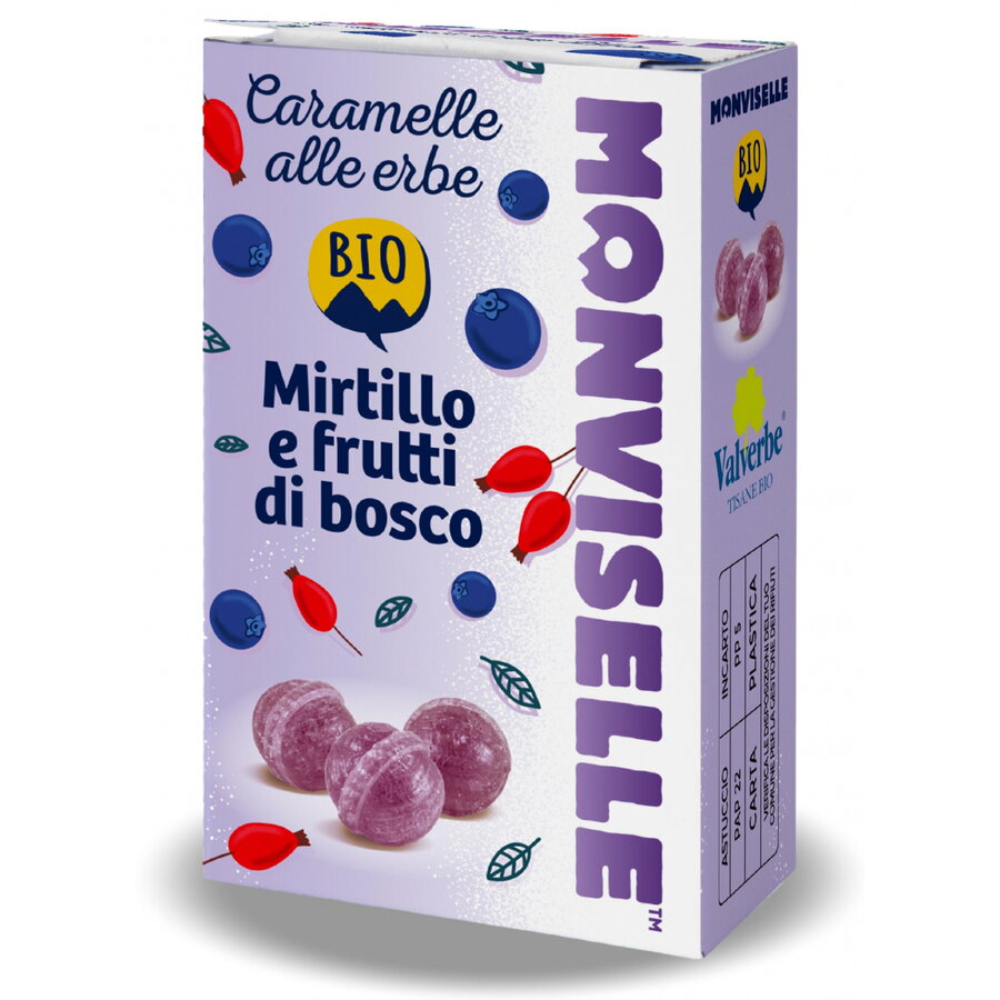 Bomboane din Plante cu Afine si Fructe de Padure Ecologice/Bio 30g