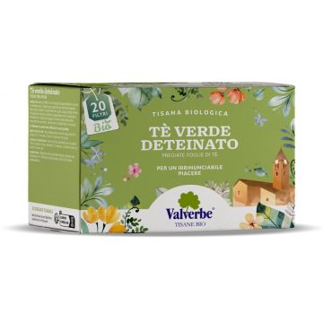 Ceai Verde Decofeinizat Ecologic/Bio 20dz