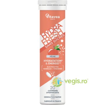Electroliti cu Aroma de Piersica HydraFresh 20tb efervescente