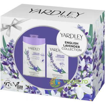 Set Duo English Lavender Collection Pudra de Corp 100g + Sapun cu Parfum de Lavanda Englezeasca 120g