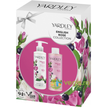 Set Duo Gel de Dus 250ml + Lotiune de Corp cu Parfum de Trandafir Englezesc English Rose Collection 250ml