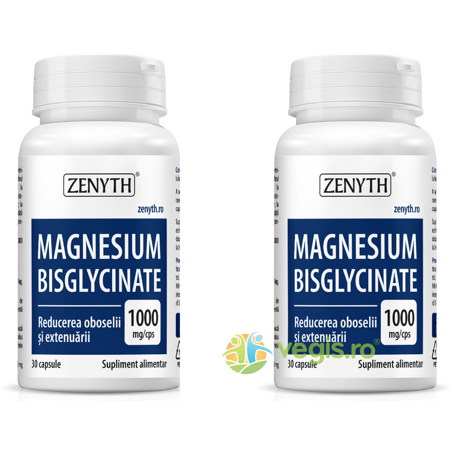 Pachet Magnesium Bisglycinate (Magneziu Bisglicinat) 30cps+30cps