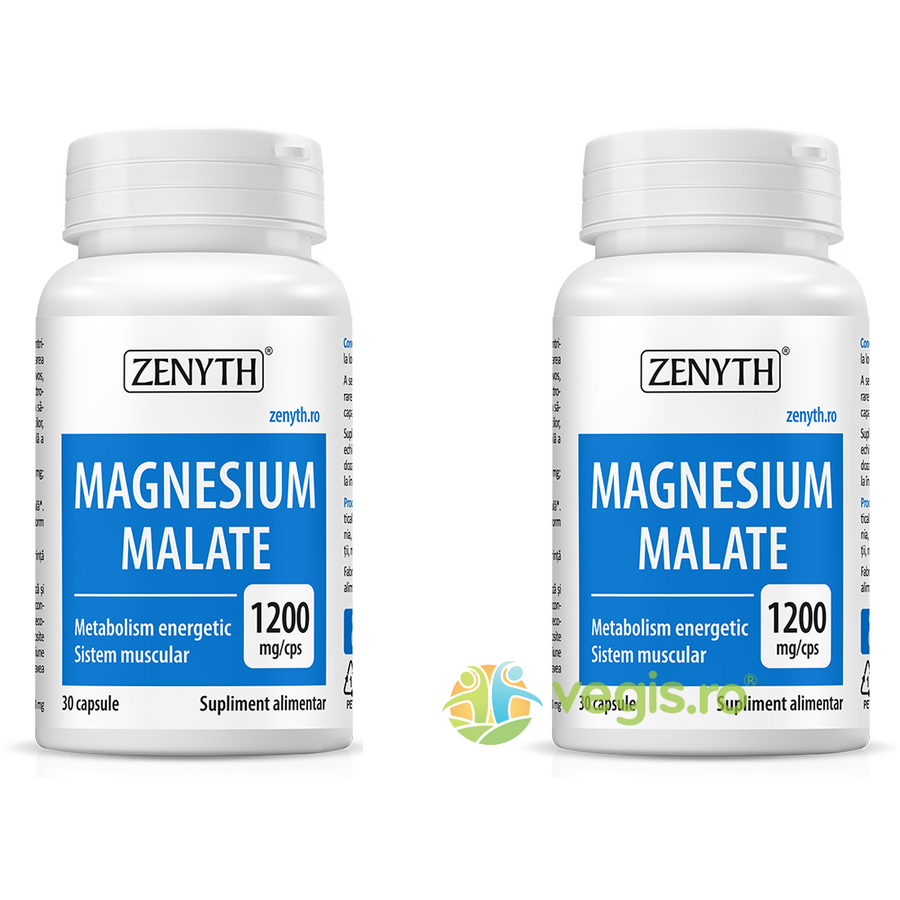 Pachet Magnesium Malate 1200mg 30cps+30cps