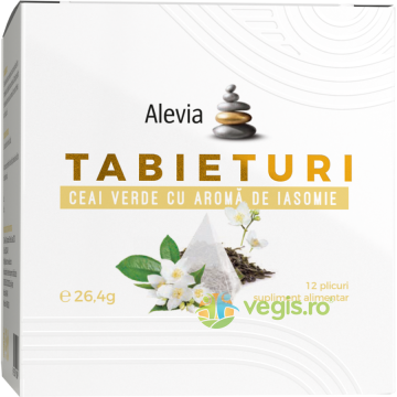 Tabieturi Ceai Verde cu Aroma de Iasomie 12 plicuri piramida