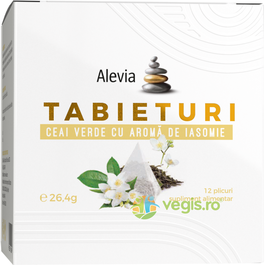 Tabieturi Ceai Verde cu Aroma de Iasomie 12 plicuri piramida