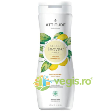 Gel de Dus Regenerant cu Frunze de Lamaie Super Leaves 473ml