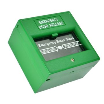 Buton cerere iesire de urgenta Bentel BIV911, cu geam, verde