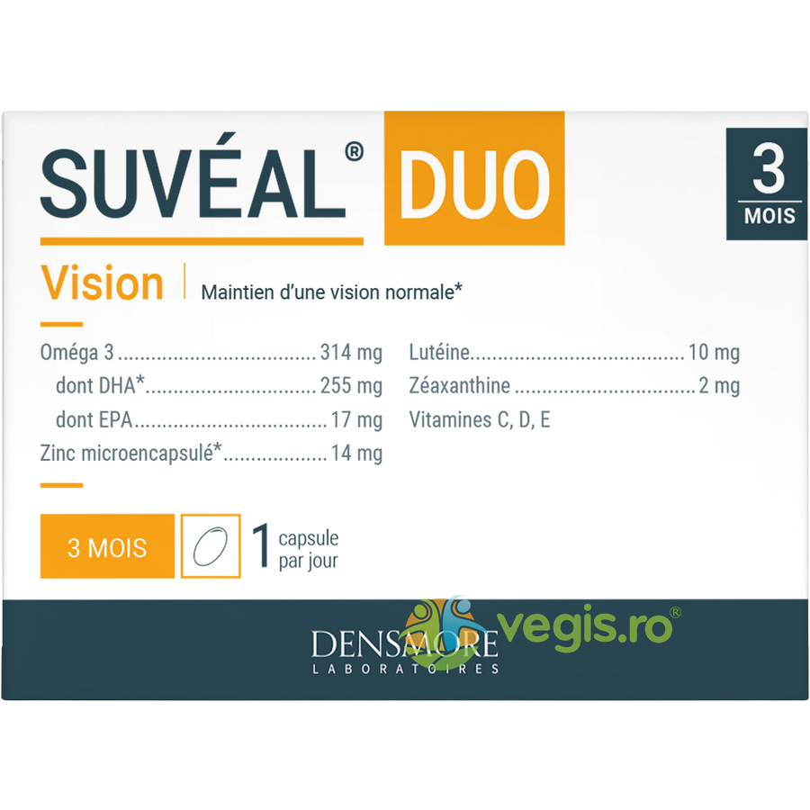 Suveal Duo (Imbatranirea Retinei, Pierderea Vederii Centrale, Sustinerea Vederii Normale) 90cps moi