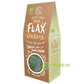 Fursecuri din In cu Ceapa si Maghiran Raw Ecologice/Bio 90g