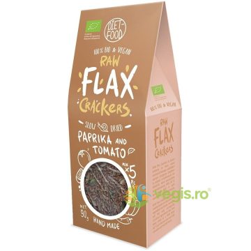 Fursecuri din In cu Rosii si Paprika Raw Ecologice/Bio 90g