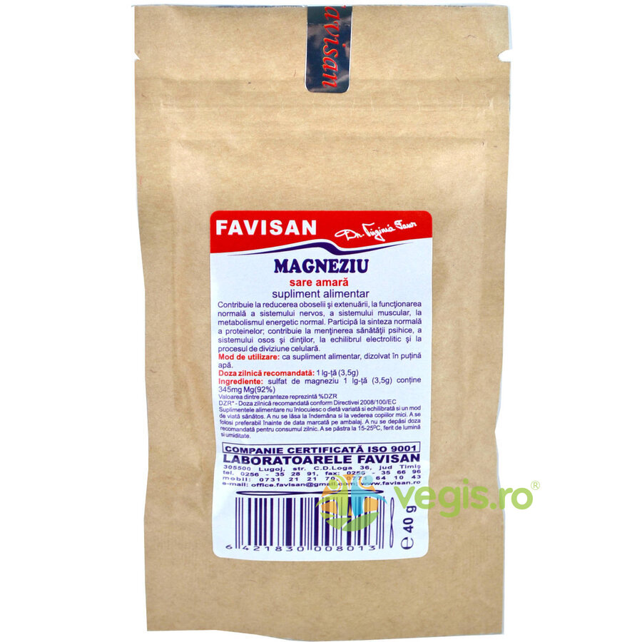 Sare Amara (Sulfat de magneziu) 40gr