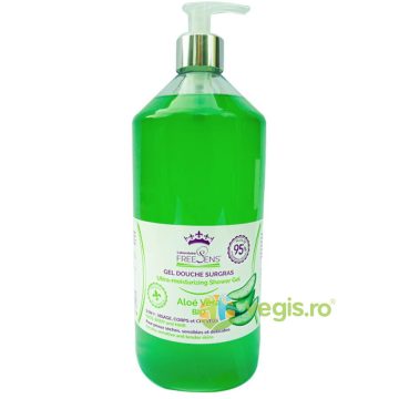 Gel de Dus Ultrahidratant 3 in 1 pentru Fata, Corp si Par cu Extract de Aloe Vera 1L
