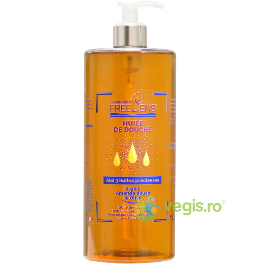 Ulei de Dus Ultrahranitor cu 3 Uleiuri Pretioase de Argan, Migdale Dulci si Masline 1L