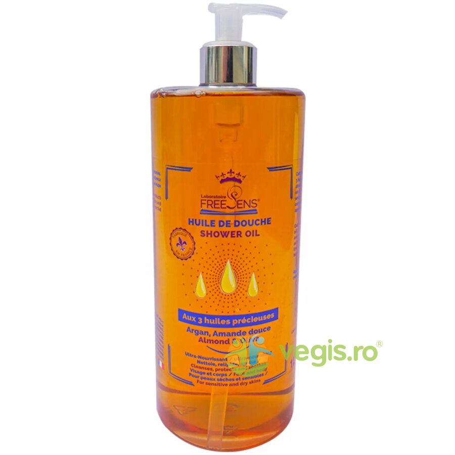 Ulei de Dus Ultrahranitor cu 3 Uleiuri Pretioase de Argan, Migdale Dulci si Masline 400ml