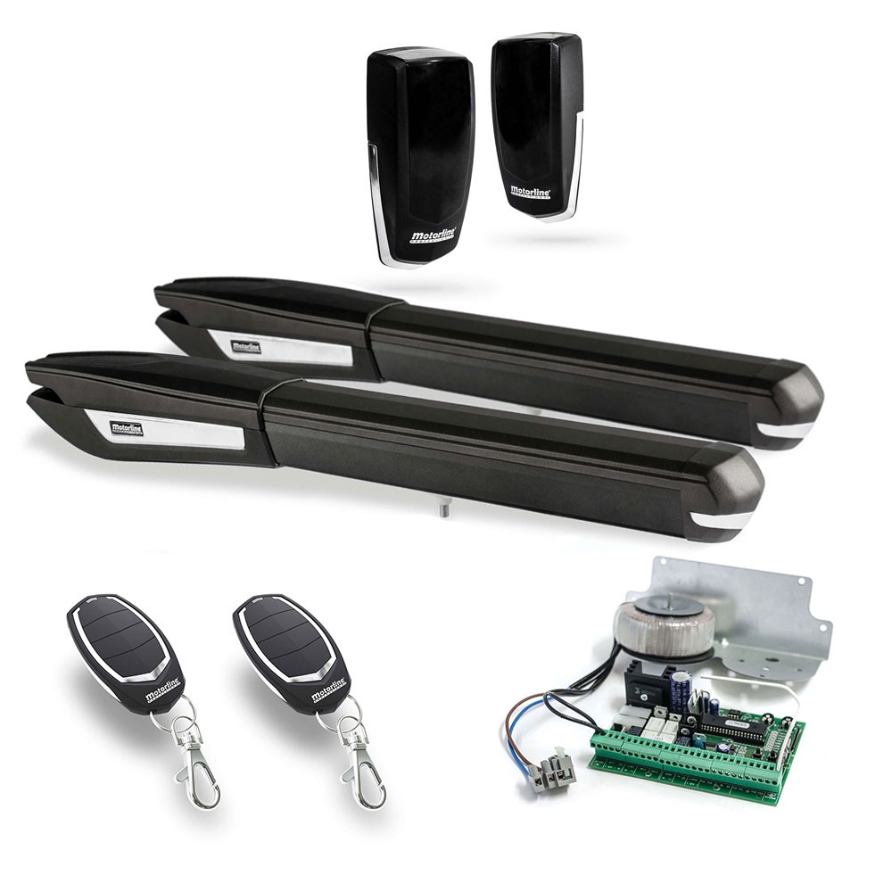 Kit automatizare poarta batanta Motorline PERSA400 24V, 3 m/canat, 300 Kg, 24 Vdc, 2300 N