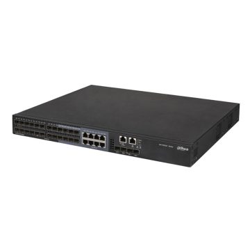 Switch cu 28 porturi Dahua S5500-24GF4XF-E, 24 port GSFP, 4 port 10G SFP+, cu management