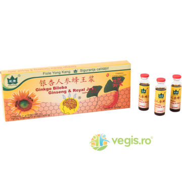 Ginkgo Biloba + Ginseng + Royal Jelly  1000+200+300mg 10fiole*10ml